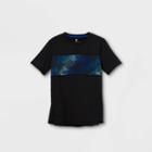 Boys' Short Sleeve Chest Striped T-shirt - All In Motion Black