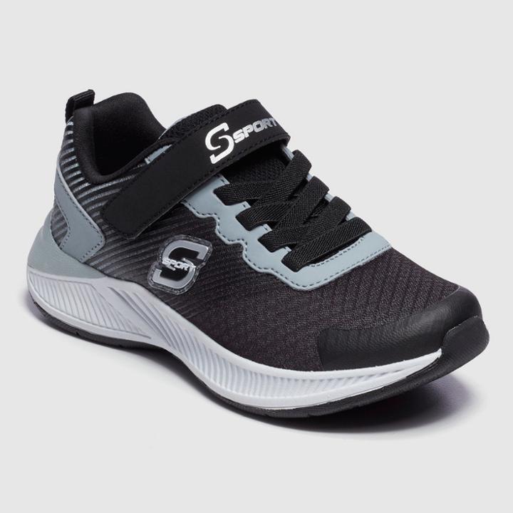 Boys' S Sport By Skechers Xandor Performance Athletic Sneakers - Black 6, Black Gray White