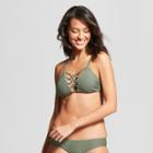 Tori Praver Seafoam Women's Strappy Bralette Bikini Top - Faded Army