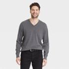 Men's Regular Fit V-neck Pullover Sweater - Goodfellow & Co Charcoal Gray