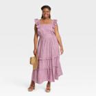 Women's Plus Size Flutter Sleeveless Dress - Universal Thread Purple
