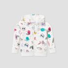 Toddler Girls' Panda Fleece Zip-up Sweatshirt - Cat & Jack Cream