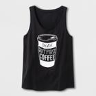 Target Women's 'but First, Coffee' Graphic Tank Top - Black