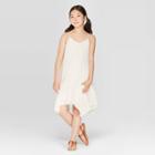 Girls' Crochet Tank Dress - Art Class Off White M, Girl's, Size: