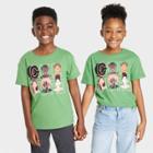 No Brand Black History Month Kids' Culture Short Sleeve T-shirt - Green