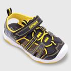 Toddler Boys' Batman 1/4th Strap Camp Sandals - Black