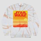 Men's Star Wars Tie-dye Graphic Sweatshirt - White/orange