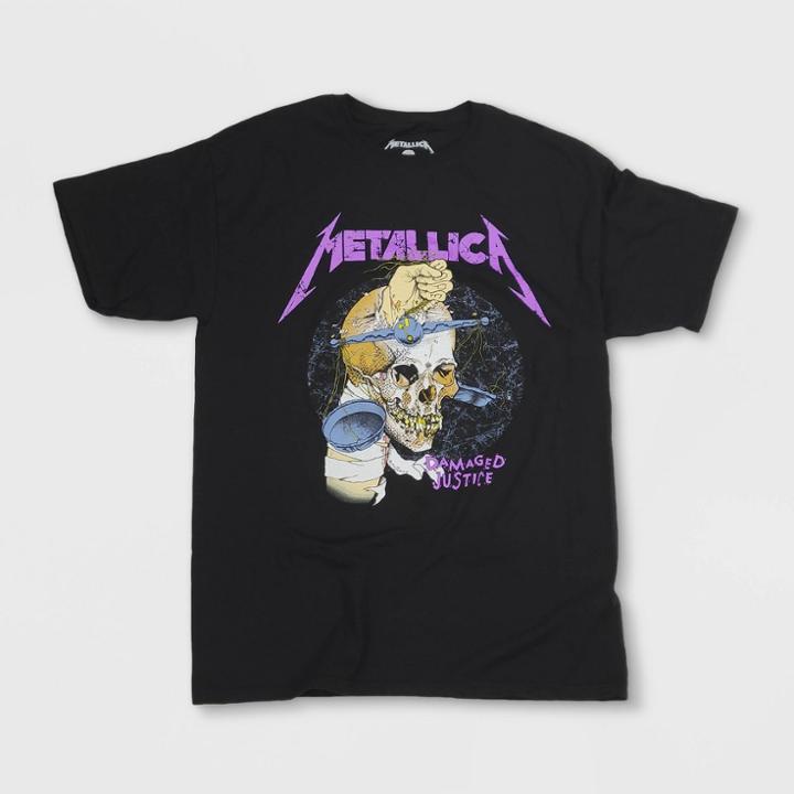 Merch Traffic Women's Metallica Skull Short Sleeve Oversized Graphic T-shirt - Black