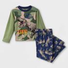 Boys' Jurassic World 2pc Fleece Pajama Set - Green/blue