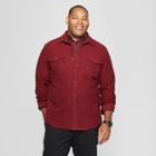 Men's Big & Tall Knit Utility Button-down Shirt - Goodfellow & Co Black Raspberry