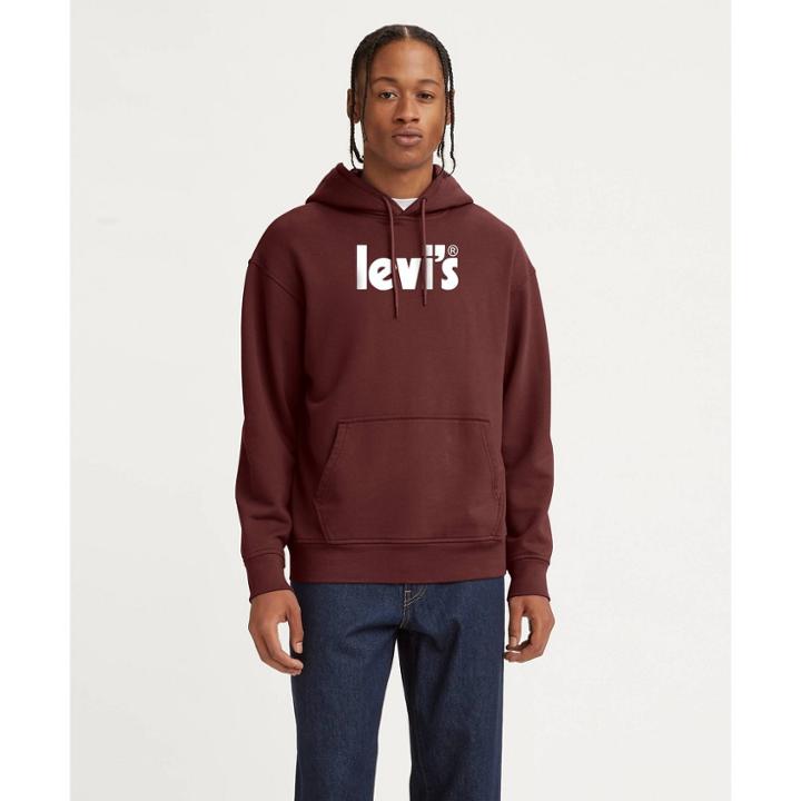 Levi's Men's Relaxed Fit Pullover Sweatshirt - Wine Red
