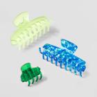 Claw Hair Clip 3pc - A New Day Green