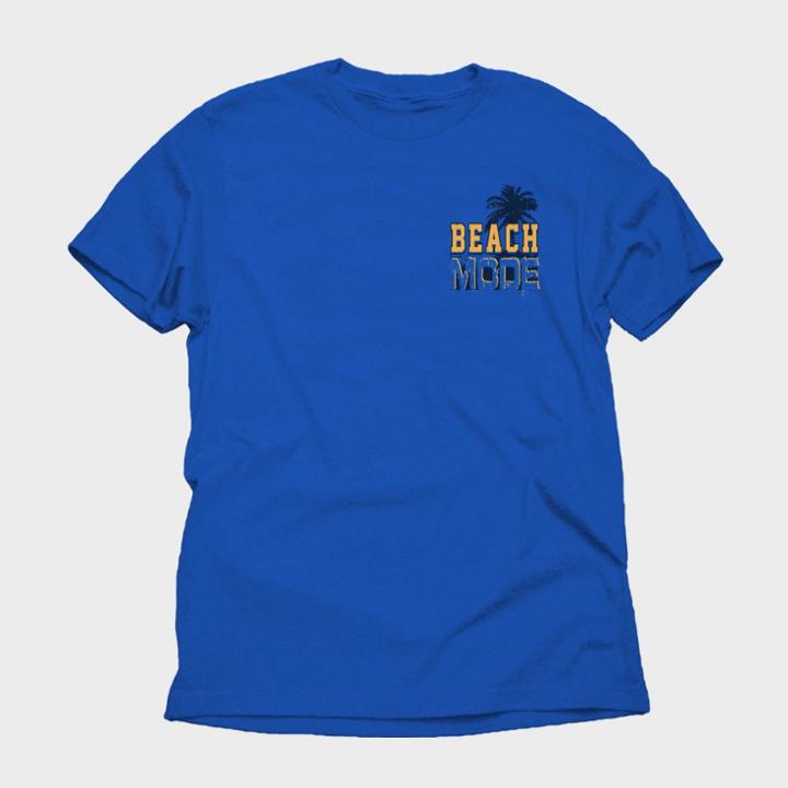Dynasty Apparel Men's Beach Mode Short Sleeve Graphic T-shirt - Royal Blue