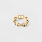 Sugarfix By Baublebar Mixed Media Link Chain Ring - Gold
