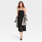 Women's Jacquard Slip Dress - A New Day Black
