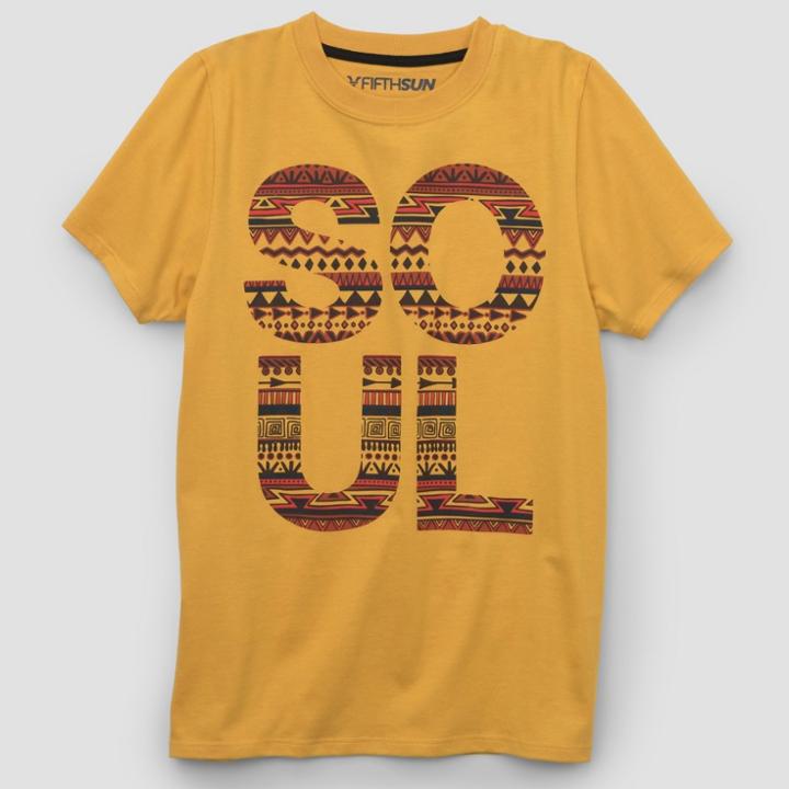 Fifth Sun Kids' Short Sleeve Soul T-shirt - Squash L, Boy's, Yellow