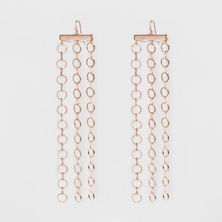 Target Link Chain Drop Earrings - A New Day Rose Gold