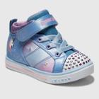 Toddler Girls' S Sport By Skechers Charlett Crystal Stars Light Up Sneakers - Light Blue