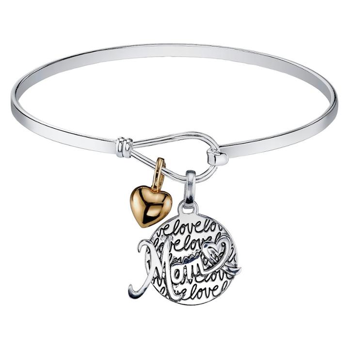 Target Silver Slated Mom Catch Bangle - Silver/gold