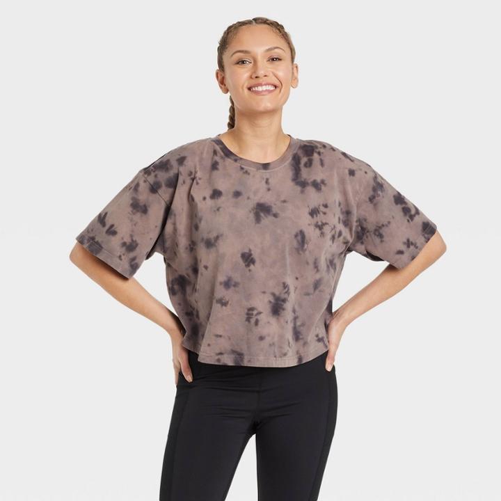Women's Spray Dye Short Sleeve T-shirt - Joylab Pewter