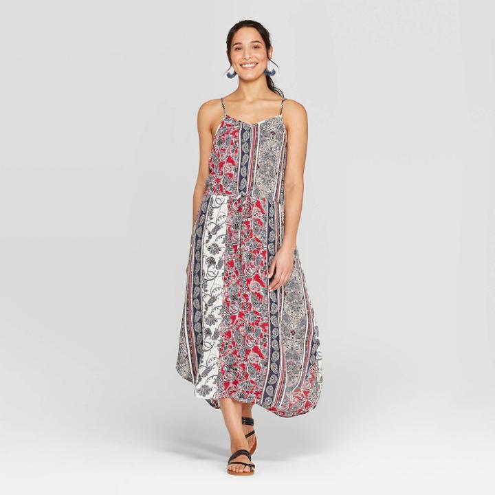 Women's Strappy V-neck Pullover Shift Dress - Knox Rose Xl,