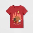 Toddler Boys' 'happy Campers' Graphic Short Sleeve T-shirt - Cat & Jack Red
