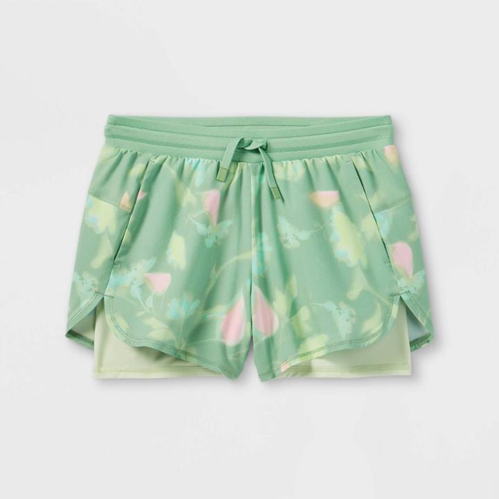 Girls' Double Layered Run Shorts - All In Motion