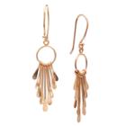 Distributed By Target Women's Polished Paddle Drop Earrings In Rose Gold Over Sterling Silver - Rose