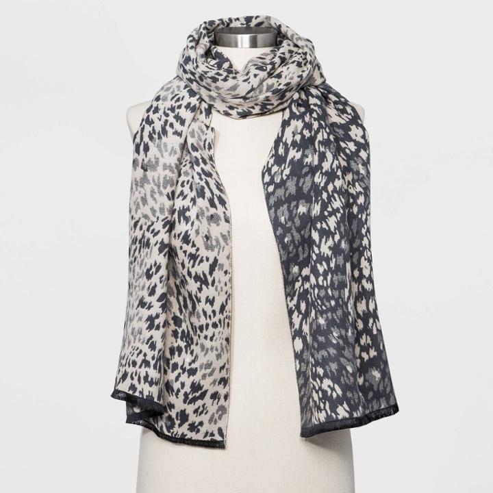 Women's Animal Print Scarf - A New Day Blush Pink