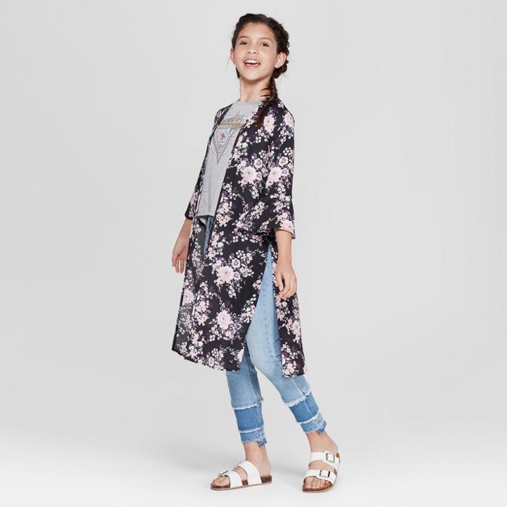 Girls' Wrap Top - Art Class Black
