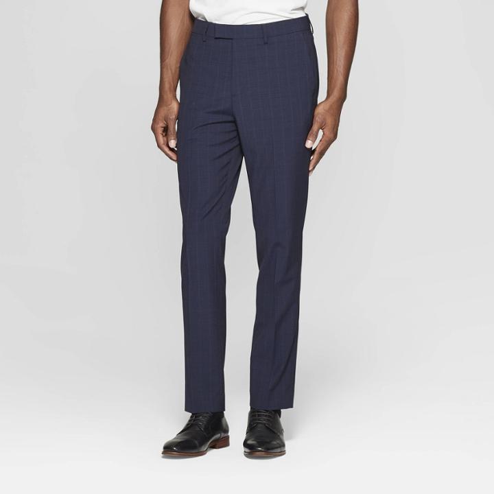 Men's 28 Slim Skinny Fit Suit Pants - Goodfellow & Co Navy Voyage
