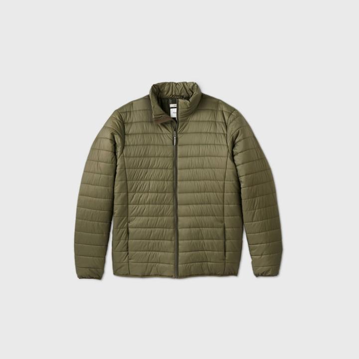 Men's Tall Fullzip Lightweight Puffer Jacket - Goodfellow & Co Green