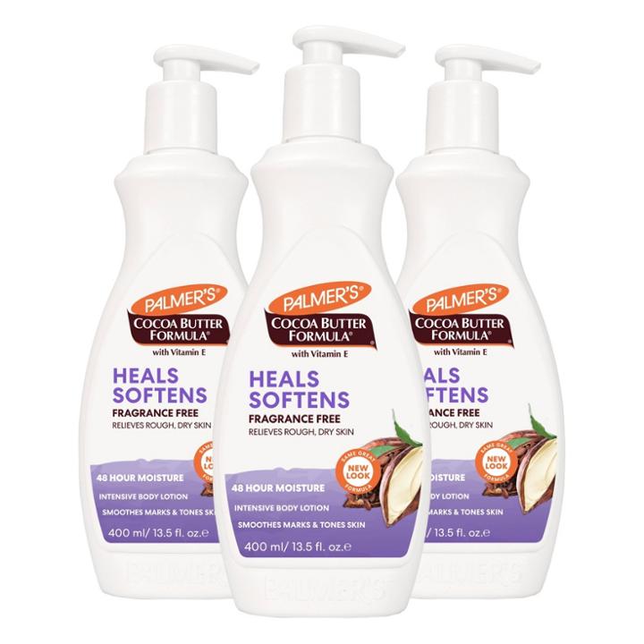 Palmers Cocoa Butter Formula Fragrance Free Body Lotion - 3pk/13.5 Fl Oz