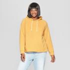 Women's Plus Size Long Sleeve Hoodie Sweatshirt - Universal Thread Gold