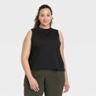 Women's Plus Size Supima Cotton Tank Top - All In Motion Black