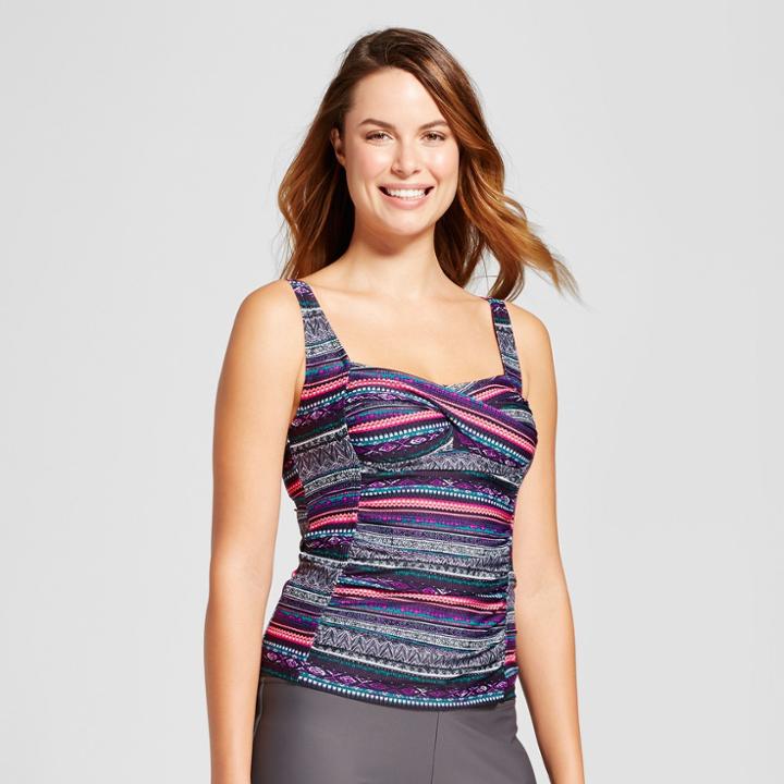 Women's Twist Front Tankini Top - Merona Multi