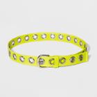 Women's Grommet Cotton Webbing Pant Belt - Wild Fable Citrus Yellow
