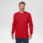 Dickies Men's Big & Tall Cotton Heavyweight Long Sleeve Pocket T-shirt- English Red Xl Tall,