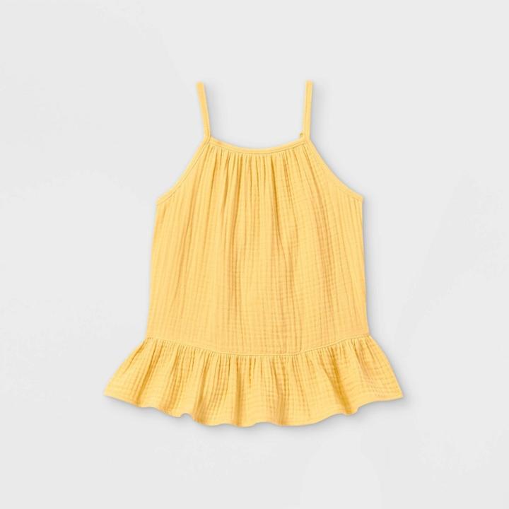 Toddler Girls' Ruffle Tank Top - Cat & Jack Light