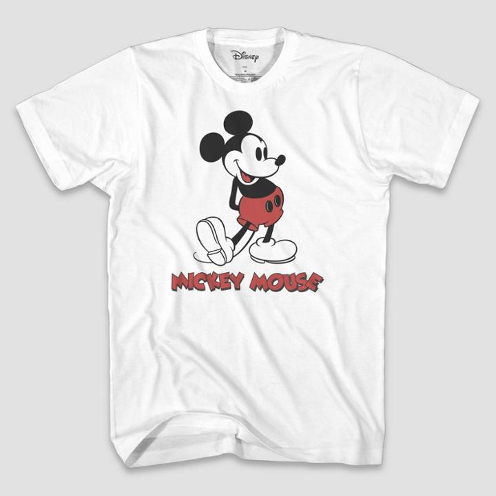 Petitemen's Disney Mickey Mouse Short Sleeve Graphic T-shirt - White S, Men's,