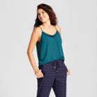 Target Women's Solid Ruffle Cami - A New Day Dark Green