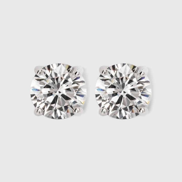 Sterling Silver Round Button Stud Earring - A New Day