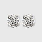 Sterling Silver Round Button Stud Earring - A New Day