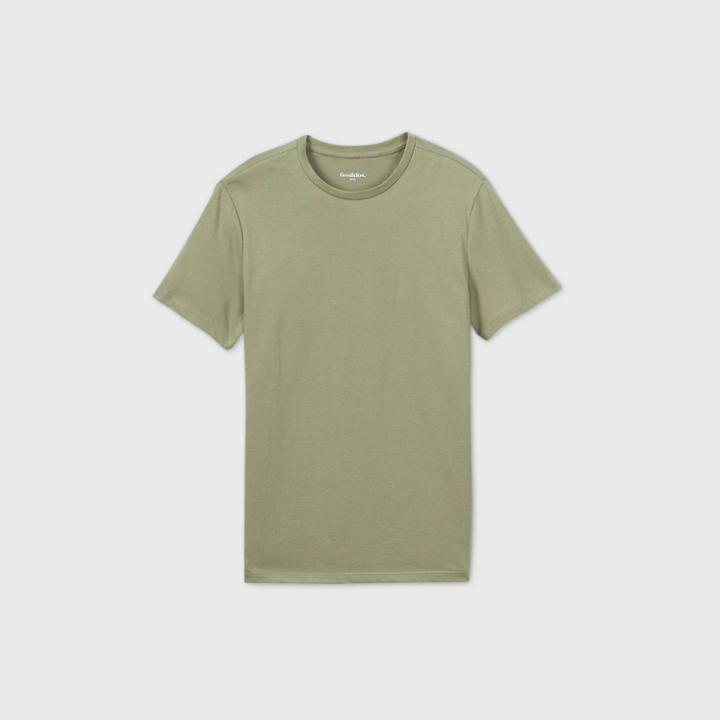 Men's Standard Fit Crew Neck T-shirt - Goodfellow & Co Light Green