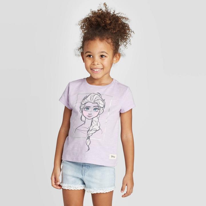 Disney Toddler Sketchy Elsa Magic T-shirt - Lavender 2t, Girl's, Purple