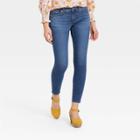 Women's Mid-rise Curvy Skinny Jeans - Universal Thread Washed Indigo