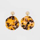 Ring And Acetate Oval Earrings - A New Day Gold, Women's
