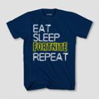 Mad Engine Boys' Fortnite Repeat Neon Short Sleeve T-shirt - Navy