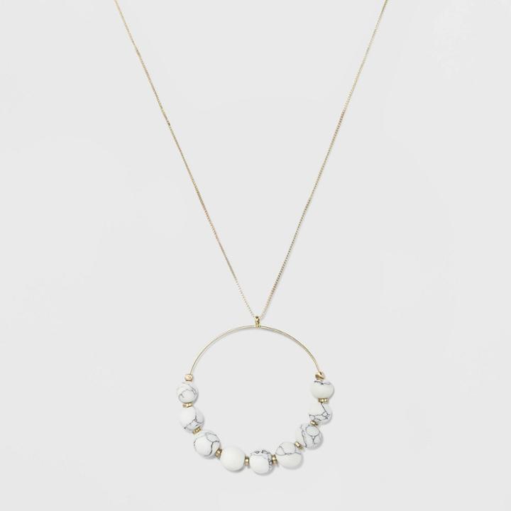Bead Large Necklace - Universal Thread White/gold,