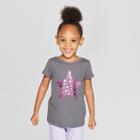 Toddler Girls' Short Sleeve 'star' Graphic T-shirt - Cat & Jack Gray
